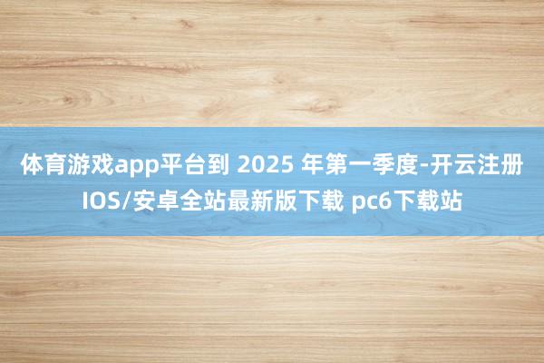 体育游戏app平台到 2025 年第一季度-开云注册IOS/安卓全站最新版下载 pc6下载站