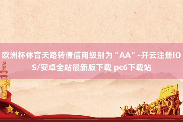 欧洲杯体育天路转债信用级别为“AA”-开云注册IOS/安卓全站最新版下载 pc6下载站