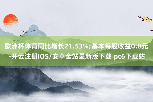 欧洲杯体育同比增长21.53%;基本每股收益0.8元-开云注册IOS/安卓全站最新版下载 pc6下载站