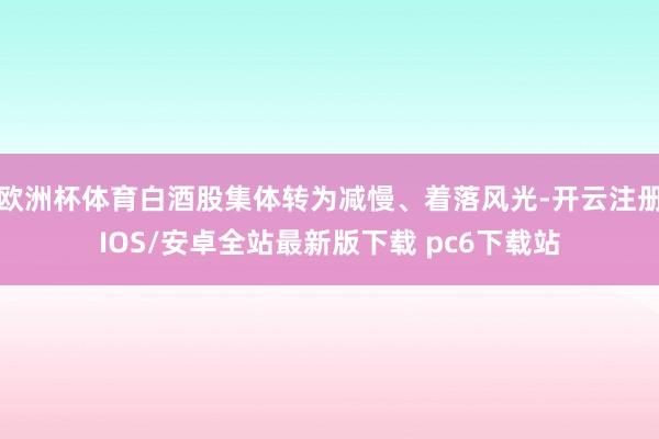 欧洲杯体育白酒股集体转为减慢、着落风光-开云注册IOS/安卓全站最新版下载 pc6下载站