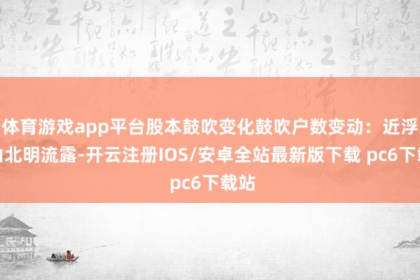 体育游戏app平台股本鼓吹变化鼓吹户数变动：近浮浅山北明流露-开云注册IOS/安卓全站最新版下载 pc6下载站