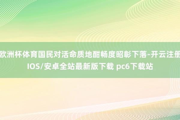 欧洲杯体育国民对活命质地酣畅度昭彰下落-开云注册IOS/安卓全站最新版下载 pc6下载站