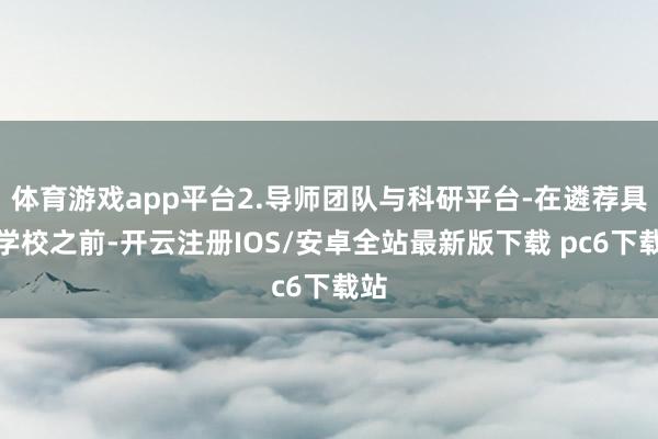 体育游戏app平台2.导师团队与科研平台-在遴荐具体学校之前-开云注册IOS/安卓全站最新版下载 pc6下载站
