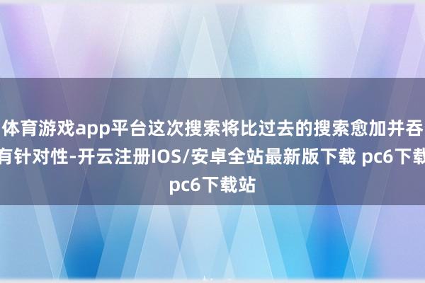 体育游戏app平台这次搜索将比过去的搜索愈加并吞庸有针对性-开云注册IOS/安卓全站最新版下载 pc6下载站